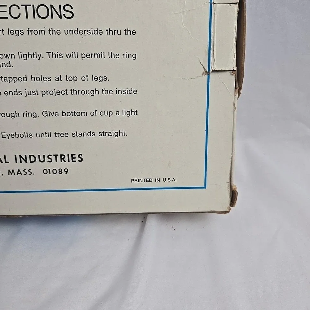 Vintage Metal‎ Christmas Tree Stand With Box Made In USA National's
